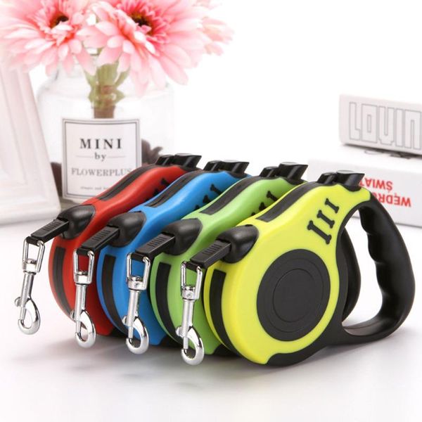

dog collars & leashes pet retractable leash for small dogs cats 3m 5m puppy auto daily walking and training