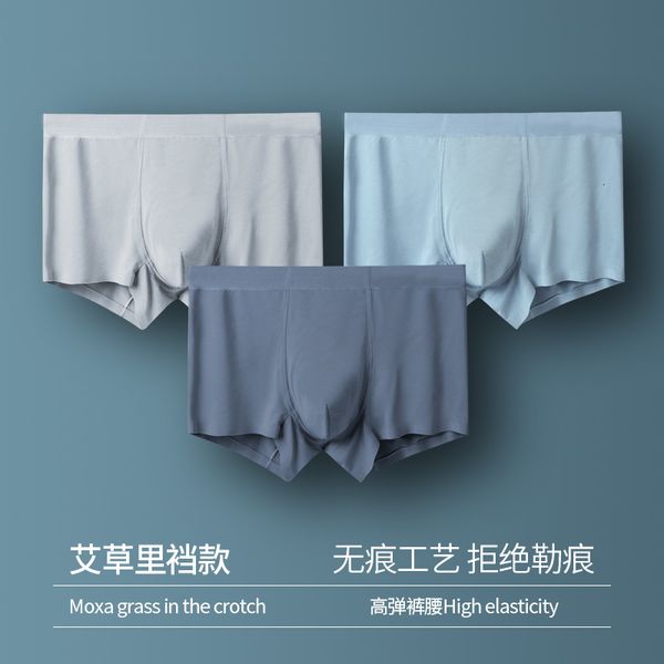 

underpants men's underwear four corner tracels 50 cotton breathable medium waist modal solid color shorts independent packaging, Black;white