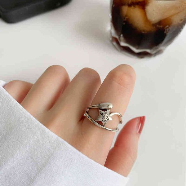 

korean dongdamen thai female star goodluck s925 pure silver ring