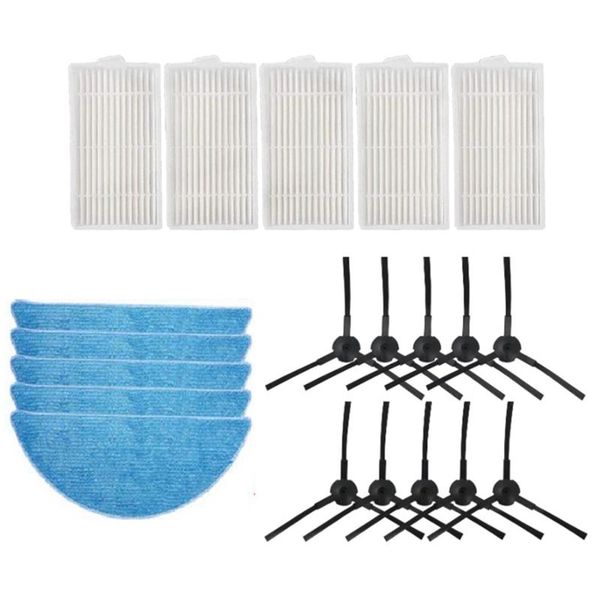 

vacuum cleaners robot cleaner hepa side brush kit for ilife v5s pro parts v50 dust cleaning sweeper brush, 20pcs