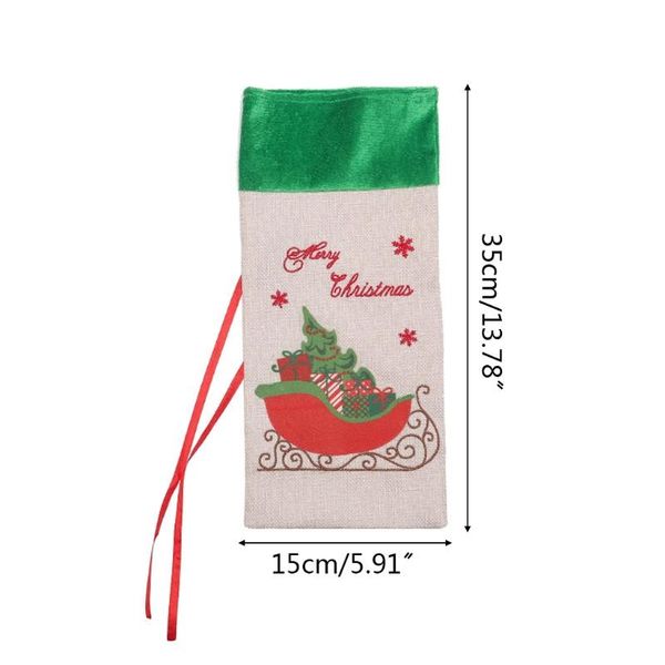 

christmas decorations 2pcs wine bottle cover dress gift bag for wedding decoration drop