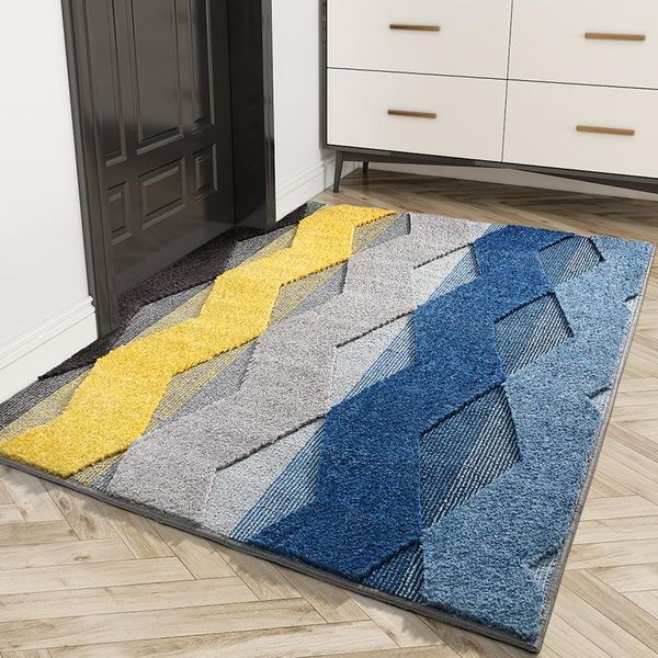

carpets nordic geometric entrance door carpet and rug modern concise non-slip bathroom cushion decor home kitchen customized blanket