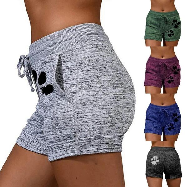 

yoga outfit women sports shorts summer dog quick-drying skinny casual lady elastic waist beach correndo short pants female