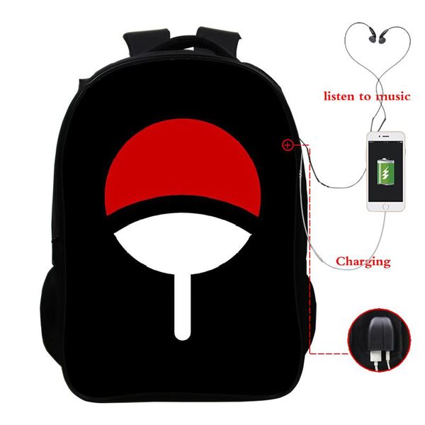 

backpack naruto usb charging men's and women's boys schoolbags fashion lapyouth bag