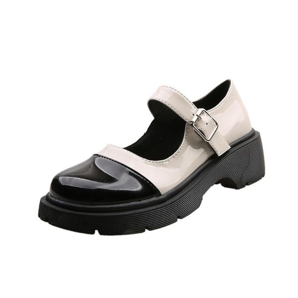 

dress shoes japanese style lolita woman high heel platform women vintage college student mary jane plus size, Black