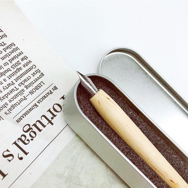 

wooden pole dip pen brush, pen, fountain english style pens