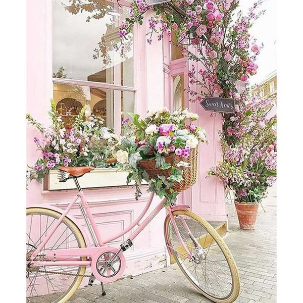 

hair clippers dpf diy bicycle flower 5d square diamond painting cross stitch crafts embroidery wall home decor