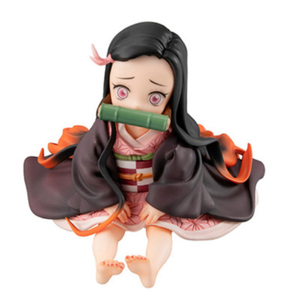 

costume accessories anime demon slayer kimetsu no yaiba figure toy kamado nezuko action figure model doll toys pvc collection model toys gif, Silver