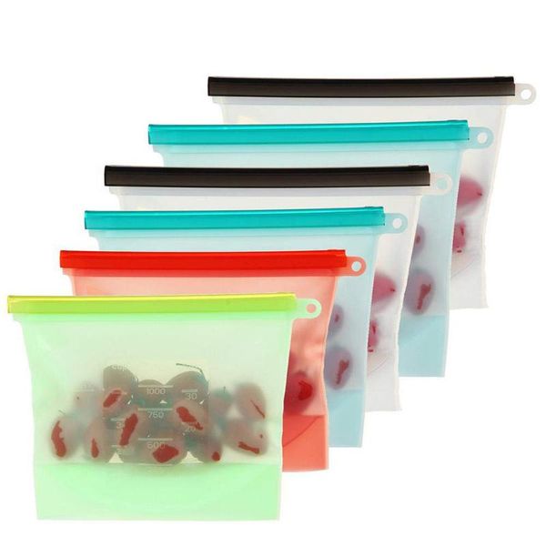

food savers & storage containers 2021 products reusable vacuum silicone bag container kitchen fridge 6 pcs accessories tool home hous