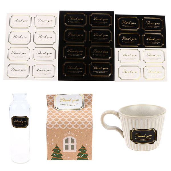 

gift wrap thank you love self adhesive sealing stickers kraft flower heart label sticker for diy hand made cake candy paper tags