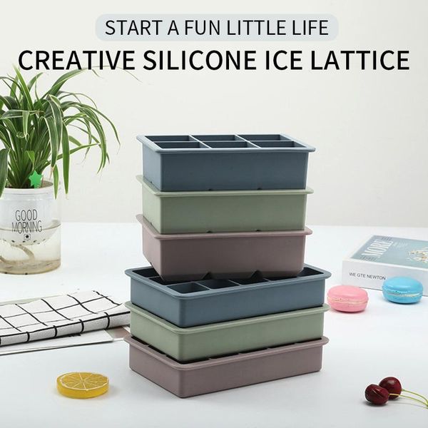 

silicone ice cube mold flexible mould tray with lid for juice popsicle water whiskey baby kitchen gadget baking moulds