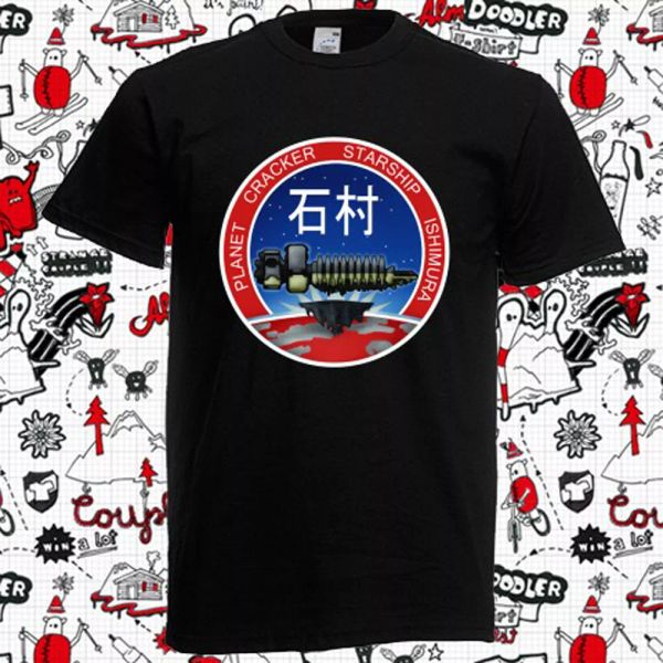 

New Planet Cracker Starship Ishimura Logo Gamer Men's Black T-Shirt Size S-3XL, White;black