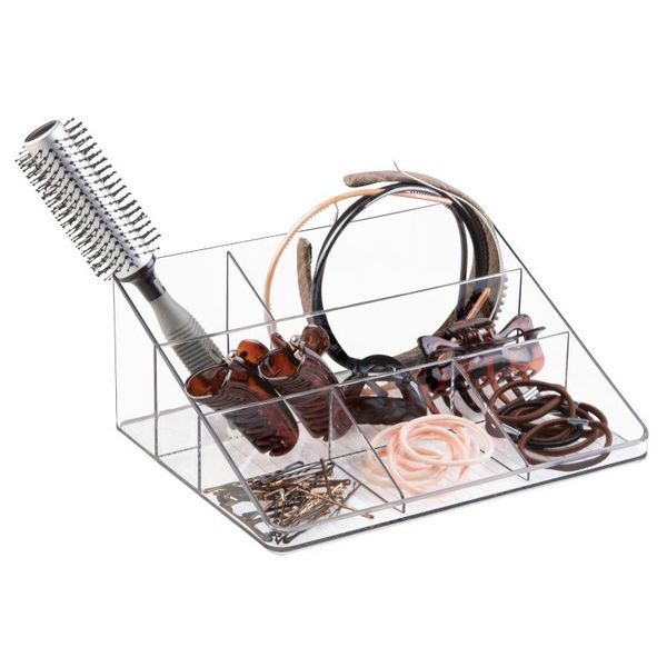 

bosphorus cosmetic organizer 6 compartments acrylic storage boxes & bins