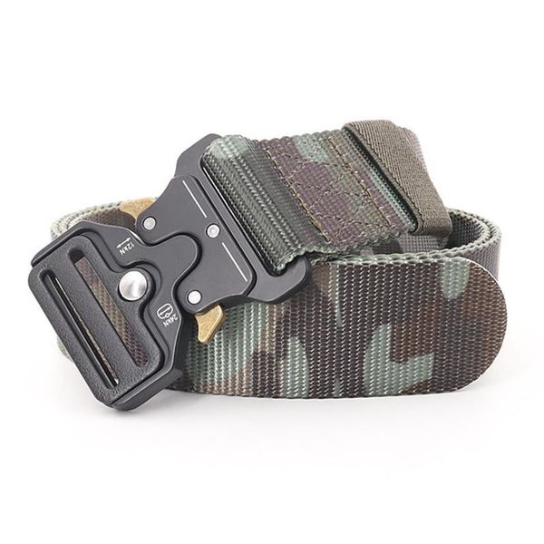 

belts 2021 belt tactical outdoor men's logo custom camouflage canvas, Black;brown