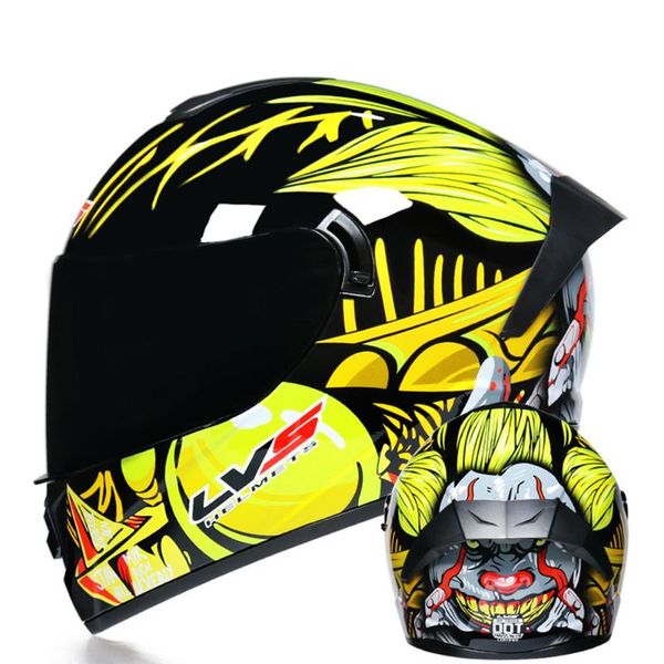 

motorcycle helmets lvs casco moto helmet full face motocross double lens casque 3 colour with removeable linner