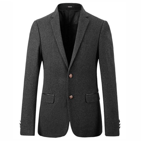 

men's suits & blazers mens wool blend slim fit blazer men business casual wedding groom dress tuxedo, White;black