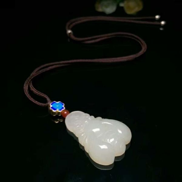 

lockets exquisite hetian magnolia flower pendant h53#, Silver