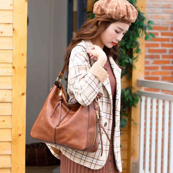 

messenger bags messenger bags2021 fashion versatile soft leather handbag large capacity women's straddle shoulder bag