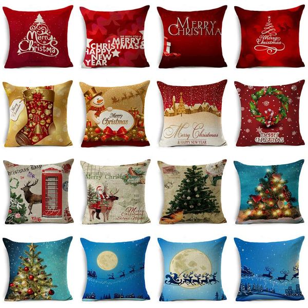 

cushion/decorative pillow christmas tree linen cover sofa car waist back cushion