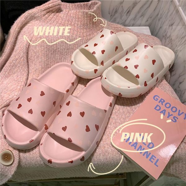 

slippers women 2021 summer wear sweet wind fashion net red the same cute girl heart fairy non-slip casual beach sandals., Black
