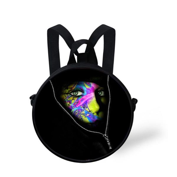 

school bags assassin's eye pattern backpack multifunction shoulder bag for girls large capacity ladies solid color anti-theft laptop