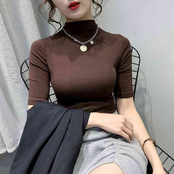 

women's t-shirt new s-2xl slim cotton plus size summer t shirt women oversize woman clothes crop tshirt female half slee, White