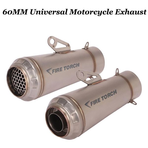 

60mm universal motorcycle exhaust escape moto motocross muffler for cbr1000 rsv4 r1 r6 mt-10 s1000rr s1000r fz07 system
