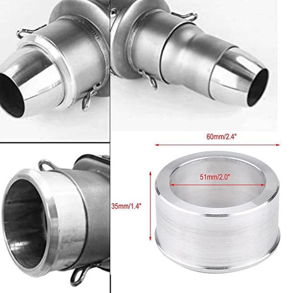 

motorcycle exhaust system universal muffler connet pipe 38mm-51mm inlet connector adapter stainless steel 60-51mm reducer
