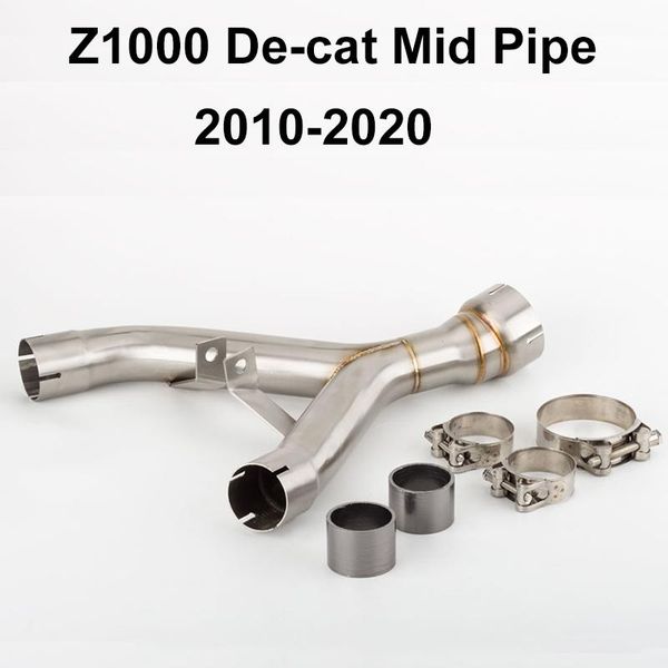 

motorcycle exhaust system decat eliminator down pipe for z1000 z1000sx 2010-2021 modify mid link catalyst delete