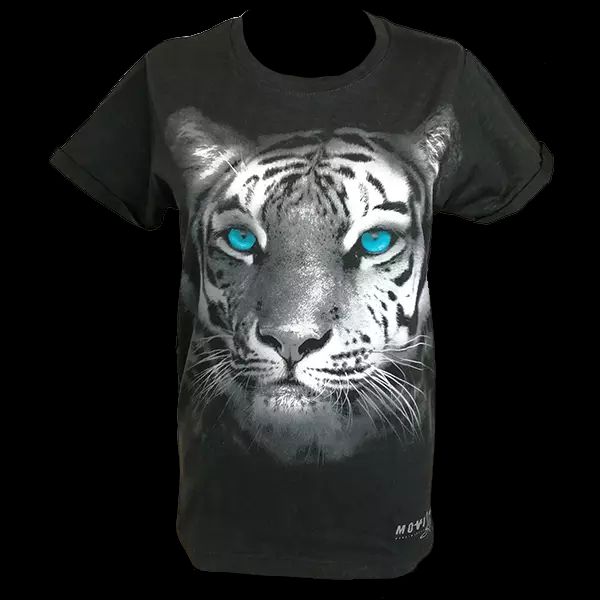 

t-shirt shirt tiger blue eyes cotton fashion women, White;black