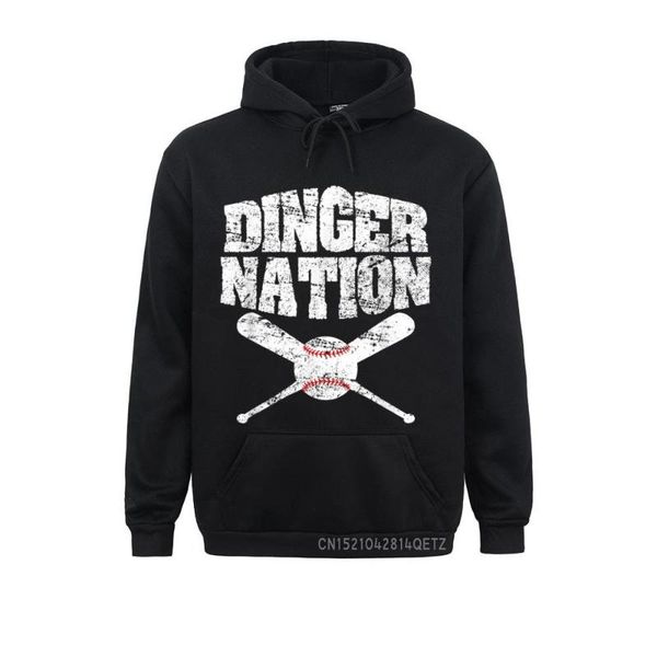

men's hoodies & sweatshirts coolcrazy long sleeve mother day coming clothes men dinger nation funny baseball chic, Black