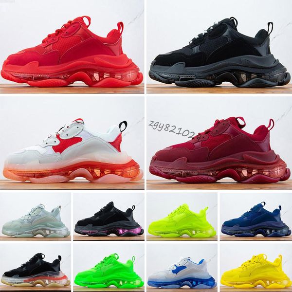 

crystal bottoms mens casual shoes paris 17 fw triple s designer fashion vingate multi-color platform chaussures men women sneakers trainers