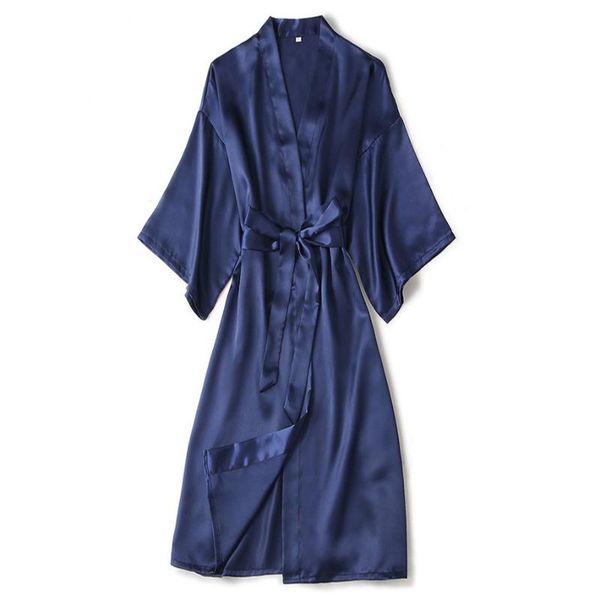 

women's sleepwear bride bridesmaid nighty bathrobe kimono wedding robe gown sleep nightgown summer womens with belt yukata solid, Black;red