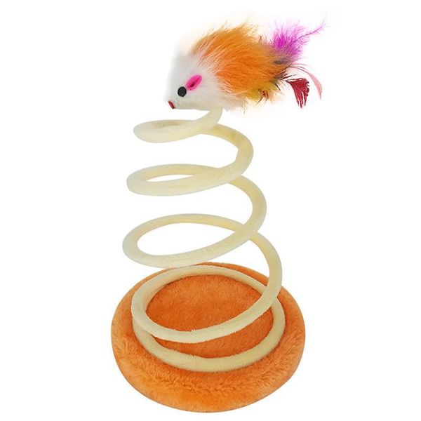 

cat toys pets cats mice funny interactive spring spiral mouse toy kitten training playing supplies scratching tree