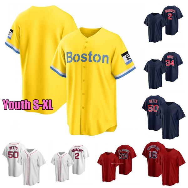 

youth david ortiz 2020 jersey jackie bradley jr. benintendi j.d. martinez xander bogaerts wade boggs jose peraza chris sale, Blue;black