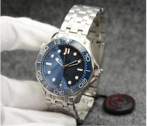 

luxury 42mm automatic mechanical outdoor mens watches watch black dial with stainless steel bracelet rotatable bezel transparent case back, Slivery;brown
