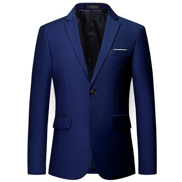 

men's business casual suit jacket solid color with two buttons suits & blazers, White;black