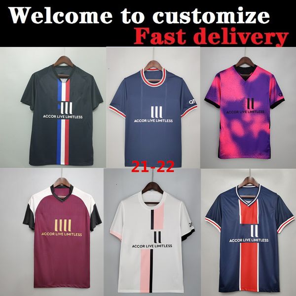 

19-20-21-22 season football home and away messi naymar 10 k.mbappe .icardi j.draxler a.di maria sergio ramos clothes men's tracksuits, Gray