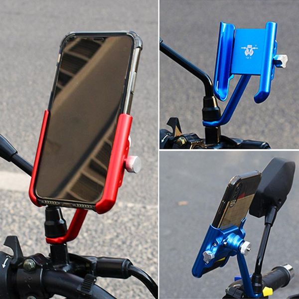 

cell phone mounts & holders aluminum bicycle motorcycle holder mirro bracket adjust stand bike handlebar support mount