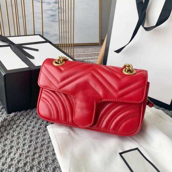 

designer luxury bag luxury brand totes marmont shoulder bag v wave pattern satchel fashion chain handbags crossbody purse lady leather ladie