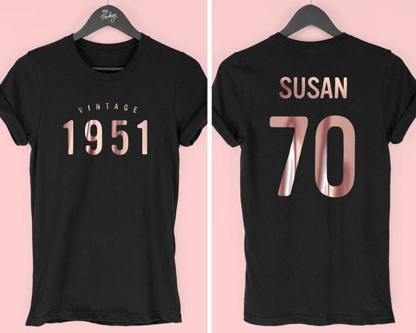 

women's t-shirt 70th birthday for women, 1951 t-shirt, gift vintage her harajuku woman tshirts, White