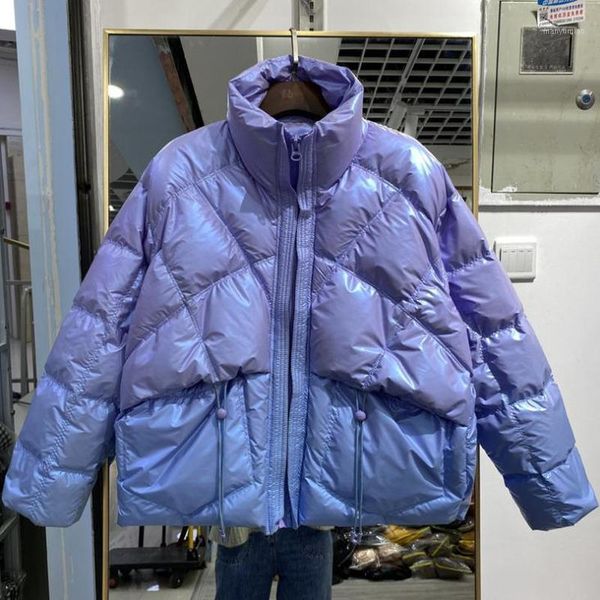 

women's down & parkas 2021 korean coat women winter short parka gradient color fashion thick warm outerwear female loose feather jacket, Black