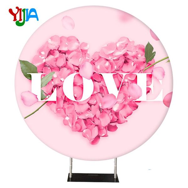 

party decoration diy dia 2m custom print event circle round backdrop frame pillow background for wedding pography