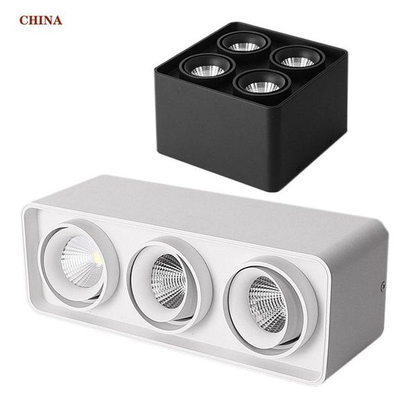 

downlights square cob led dimming down light 3x7w 3x10w 4x7w 4x10w surface mounted skylight ac85v-265v simplified
