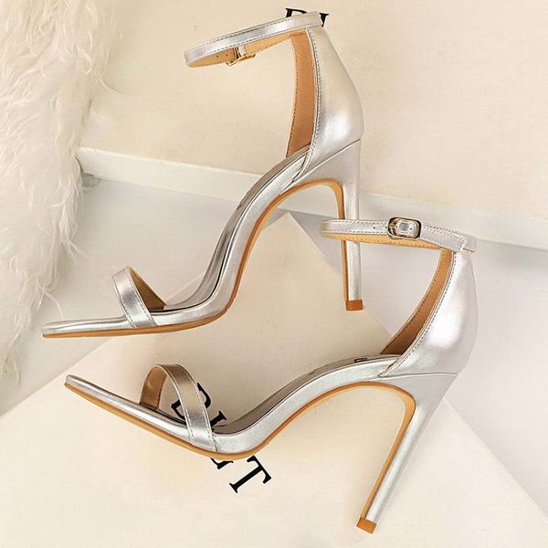 

dress shoes 2021 women 11.5cm high heels yellow platform sandals female fetish strappy stripper red lady valentine silver summer pumps, Black