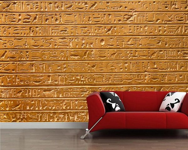 

wallpapers ancient egypt hieroglyph wall 3d wallpaper papel de parede,living room tv bedroom papers home deocr restaurant mural