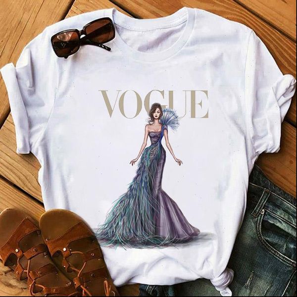 

summer fashion princess women t shirts printed sweet shirt cartoon tee female short sleeve 90s girls, White