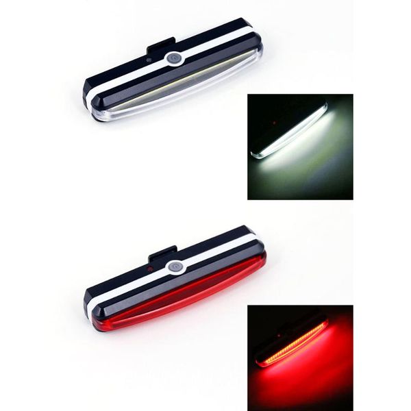 

bicycle cob lights bike front taillight rear led light usb rechargeable bright brightness lighting lamp