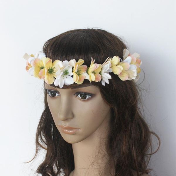 

hair accessories women's artificial flower wreath headpiece crown floral garland for wedding bridal deco and boho
