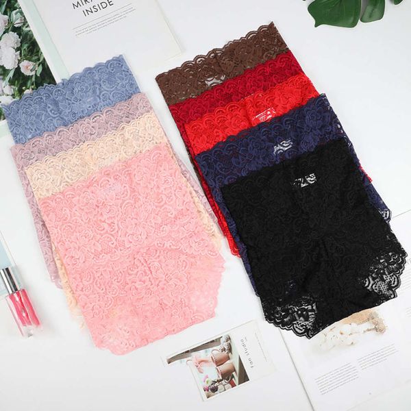 

panties large size lace underwear women's high waist belly raised buttocks pattern transparent traceless briefs, Black;pink
